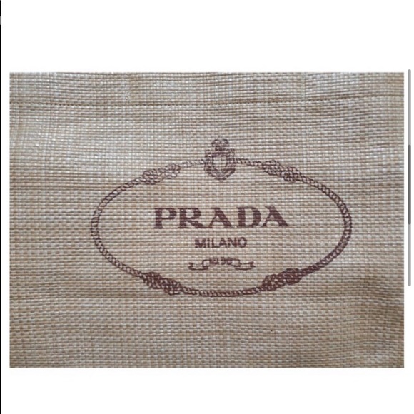 Prada raffia tote bag - Picture 3 of 7